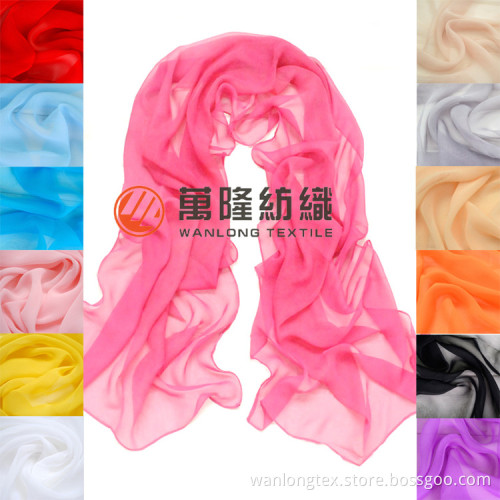 Soft and Light Chiffon Fabric for Scarf